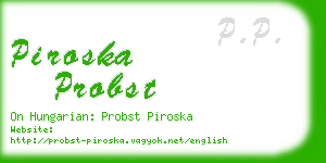 piroska probst business card